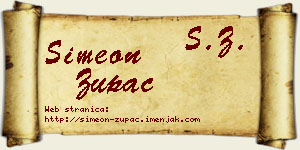 Simeon Župac vizit kartica